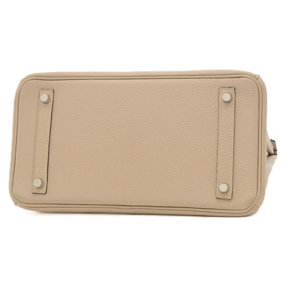 Hermes Birkin 30 Togo handbag tourtiere gray silver metal fittings T stamp - Picture 7 of 11